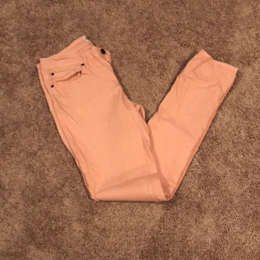 Scarlet Boulevard Salmon Skinny Jeans